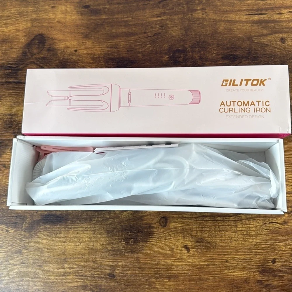 White Automatic Curling Iron